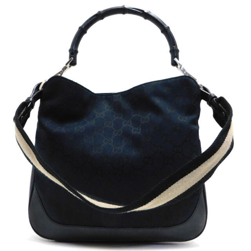 Gucci Bamboo Bag Shoulder GG Black